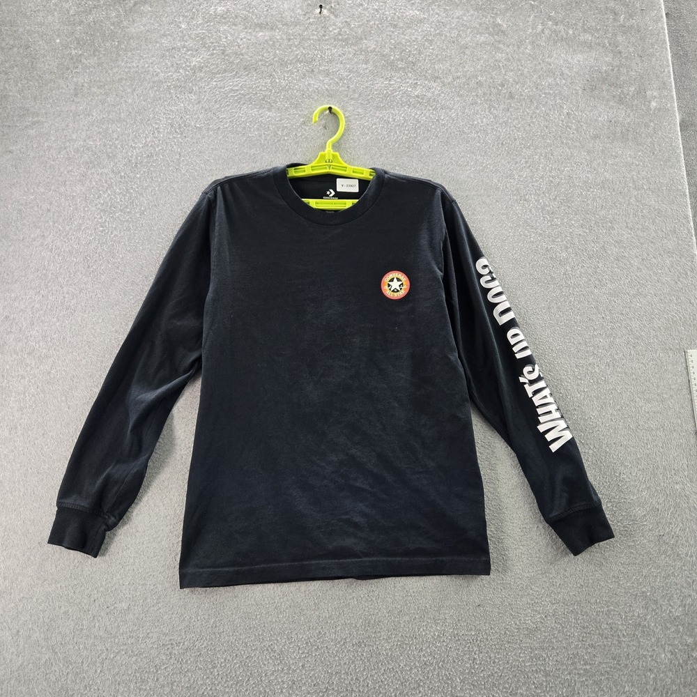 Converse Men Shirt S Black Graphic‎ Print Bugs Bunny Logo Long Sleeve